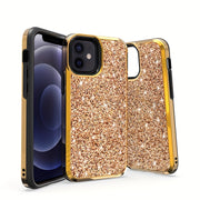 Shimmering Glitter iPhone Case - Dazzling Sparkle Finish with Dual-Layer Anti-Drop Protection, Full-Body Guard for iPhone 8G, 8P, X, XS, XS Max, XR, 11, 11 Pro Max, 12/12 Pro, 12 Pro Max, 13, 13 Pro, 13 Pro Max, Fashionable A