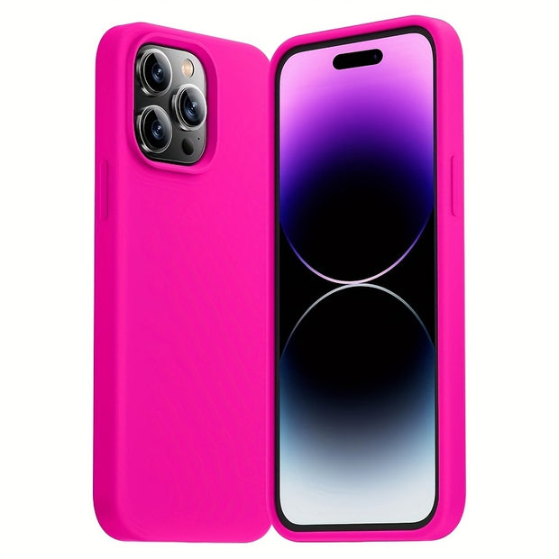 UltraGuard iPhone Case - Durable Silicone with High-Definition Screen Protector, Advanced Camera Lens Protector, Microfiber Lining, Shockproof, and Protective Cover - Compatible with iPhone 14, 14 Pro, 14 Plus, 14 Pro Max, 15