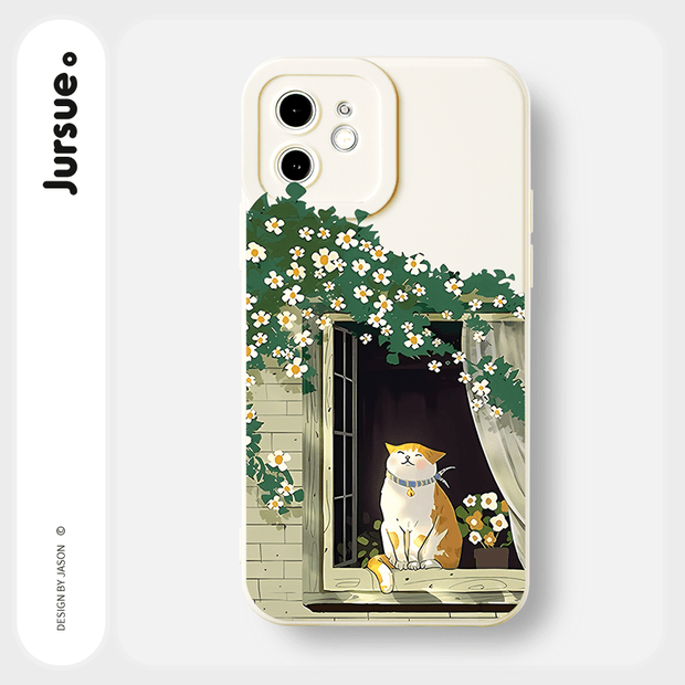 Cute & Durable jURSUE iPhone Case: Shockproof with Air Cushion, Aesthetic Cartoon Design for SE/14/13/12/11/X/XR/8/7 Plus