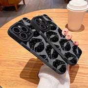 Elegant Lip Print iPhone Case - Slim, Shockproof & Lens Protective - Suits Various Models