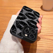 Elegant Lip Print iPhone Case - Slim, Shockproof & Lens Protective - Suits Various Models
