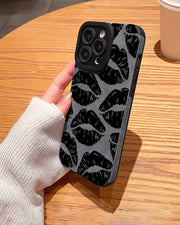 Elegant Lip Print iPhone Case - Slim, Shockproof & Lens Protective - Suits Various Models