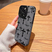 Elegant Shockproof Leather iPhone Case: Slim Protective Sleeve, Full Coverage for All Models