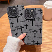 Elegant Shockproof Leather iPhone Case: Slim Protective Sleeve, Full Coverage for All Models