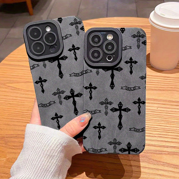 Elegant Shockproof Leather iPhone Case: Slim Protective Sleeve, Full Coverage for All Models