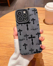 Elegant Shockproof Leather iPhone Case: Slim Protective Sleeve, Full Coverage for All Models