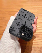 Elegant Shockproof Leather iPhone Case: Slim Protective Sleeve, Full Coverage for All Models