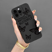 Chic Butterfly Pattern iPhone Case: Transparent, Shockproof & Full-Body Soft TPU Protection – Fits 6s to 15 Pro Max in Multiple Colors