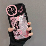 8P/7P National Wind Butterfly Apple iPhone Case - Ultra-Thin TPU Material, All-Inclusive Fit for 15/14/13/12, iPhone X/XS/Max/XR, Shockproof and Scratch-Resistant Design