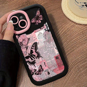 8P/7P National Wind Butterfly Apple iPhone Case - Ultra-Thin TPU Material, All-Inclusive Fit for 15/14/13/12, iPhone X/XS/Max/XR, Shockproof and Scratch-Resistant Design