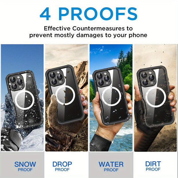Magnetic Waterproof Case For iPhone 16 Pro Max, For iPhone 16 Plus, For iPhone 16, For iPhone 16 Pro Case Phone Cover Waterproof Rugged Shockproof Cover Fit For The all- new Camera Control Button