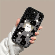 A Luminous White Cat TPU Design for The Iphone 16 Pro Max Case, Featuring Silicone for Anti-Drop Protection, Is a Highly Sought-After Model.