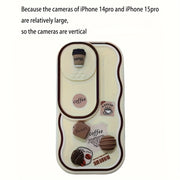 Cartoon 3D Camera Slider iPhone Case – Air Cushion Protection, Cute Design for Models 11-15 Pro Max, XR, XS