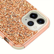 Shimmering Glitter iPhone Case - Dazzling Sparkle Finish with Dual-Layer Anti-Drop Protection, Full-Body Guard for iPhone 8G, 8P, X, XS, XS Max, XR, 11, 11 Pro Max, 12/12 Pro, 12 Pro Max, 13, 13 Pro, 13 Pro Max, Fashionable A