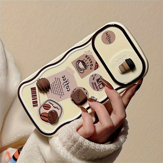 Cartoon 3D Camera Slider iPhone Case – Air Cushion Protection, Cute Design for Models 11-15 Pro Max, XR, XS
