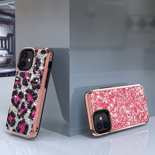 Shimmering Glitter iPhone Case - Dazzling Sparkle Finish with Dual-Layer Anti-Drop Protection, Full-Body Guard for iPhone 8G, 8P, X, XS, XS Max, XR, 11, 11 Pro Max, 12/12 Pro, 12 Pro Max, 13, 13 Pro, 13 Pro Max, Fashionable A