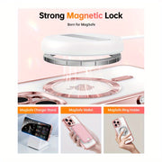 Designed For IPhone 16 Pro Max Case 6.9", [Glitter Card & Wrist Strap] [Compatible With MagSafe] [2X Screen Protectors] Surround Raised Lens Protection Designed For 16 ProMax Case, Rose Gold