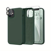 UltraGuard iPhone Case - Durable Silicone with High-Definition Screen Protector, Advanced Camera Lens Protector, Microfiber Lining, Shockproof, and Protective Cover - Compatible with iPhone 14, 14 Pro, 14 Plus, 14 Pro Max, 15