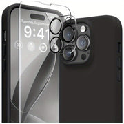 UltraGuard iPhone Case - Durable Silicone with High-Definition Screen Protector, Advanced Camera Lens Protector, Microfiber Lining, Shockproof, and Protective Cover - Compatible with iPhone 14, 14 Pro, 14 Plus, 14 Pro Max, 15