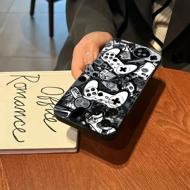 Case For iPhone 16 Pro Max Cases iPhone 15 Case Game Controller Graphic Case For iPhone 11 12 13 14 XS XR 7 8 Plus SE 2022 Cover