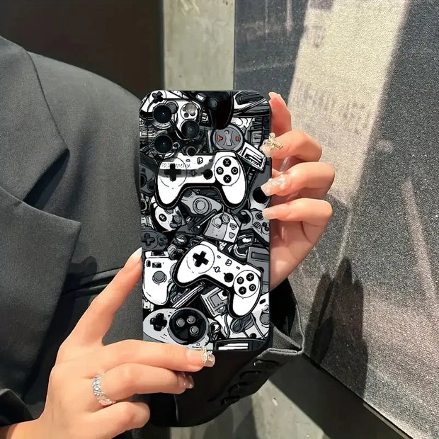 Case For iPhone 16 Pro Max Cases iPhone 15 Case Game Controller Graphic Case For iPhone 11 12 13 14 XS XR 7 8 Plus SE 2022 Cover