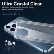 Luxury Shockproof Clear Phone Case For iPhone 16 15 13 12 11 14 Pro Max Mini XR XS 8 Plus Silicone Bumper Transparent Back Cover