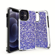 Shimmering Glitter iPhone Case - Dazzling Sparkle Finish with Dual-Layer Anti-Drop Protection, Full-Body Guard for iPhone 8G, 8P, X, XS, XS Max, XR, 11, 11 Pro Max, 12/12 Pro, 12 Pro Max, 13, 13 Pro, 13 Pro Max, Fashionable A