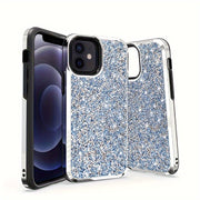 Shimmering Glitter iPhone Case - Dazzling Sparkle Finish with Dual-Layer Anti-Drop Protection, Full-Body Guard for iPhone 8G, 8P, X, XS, XS Max, XR, 11, 11 Pro Max, 12/12 Pro, 12 Pro Max, 13, 13 Pro, 13 Pro Max, Fashionable A